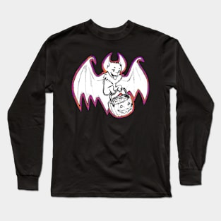 Halloween Bat Girl B&W Long Sleeve T-Shirt